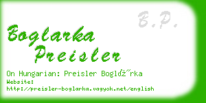 boglarka preisler business card